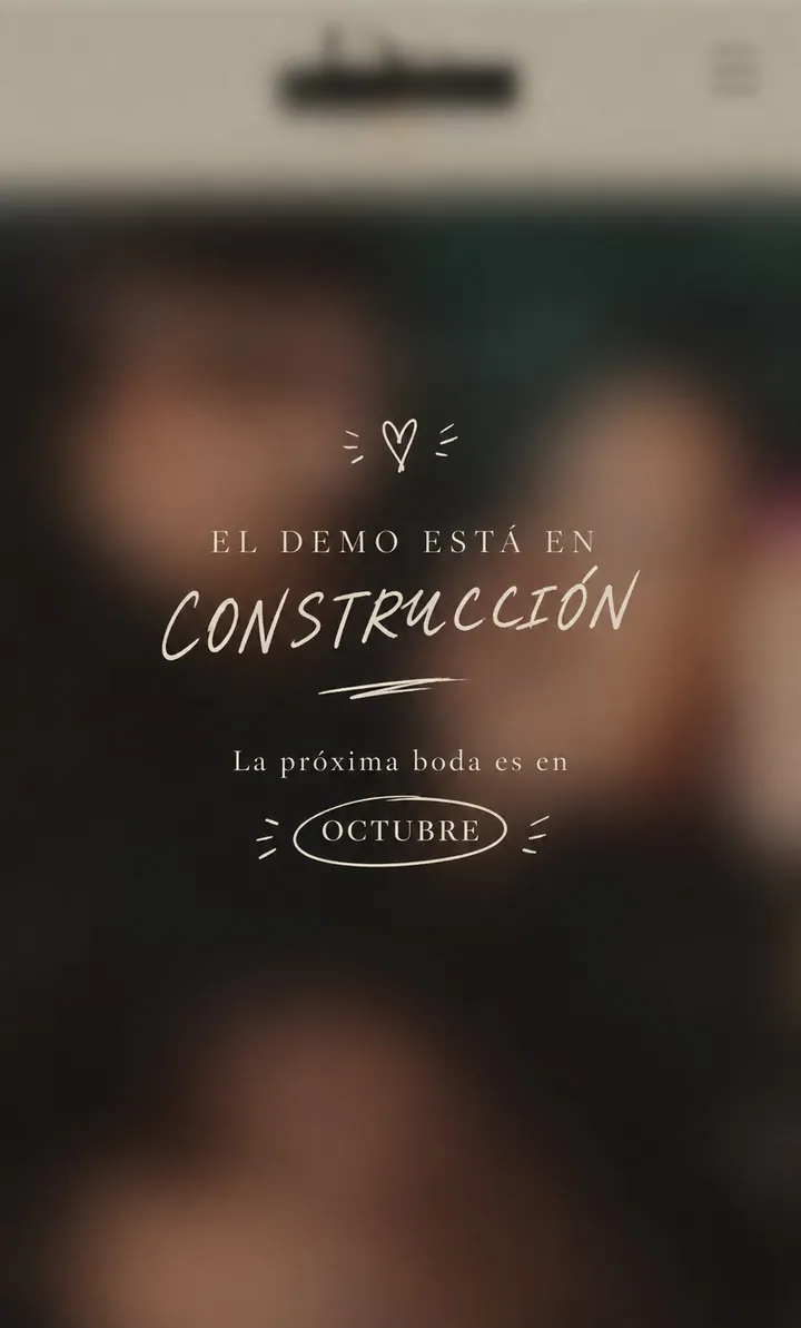 La demo está en construcción: la próxima boda es en octubre
